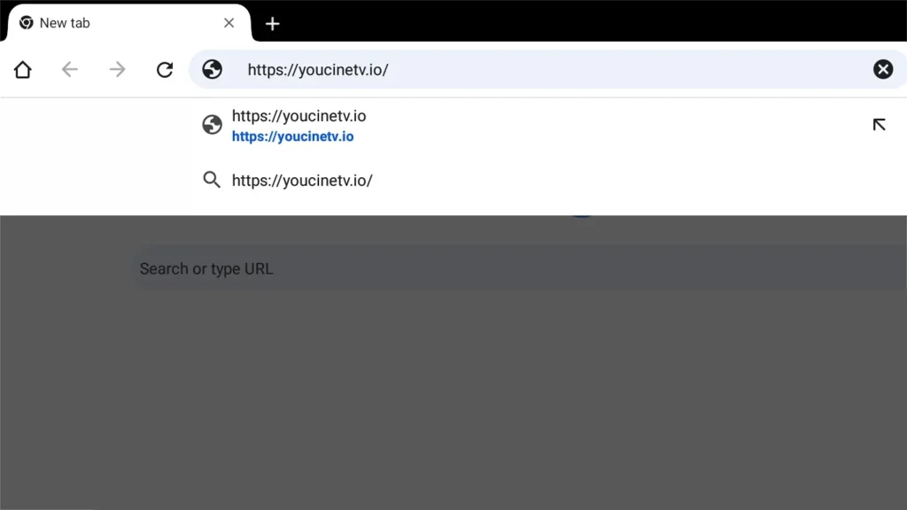 Baixe usando o navegador da Smart TV Etapa 1