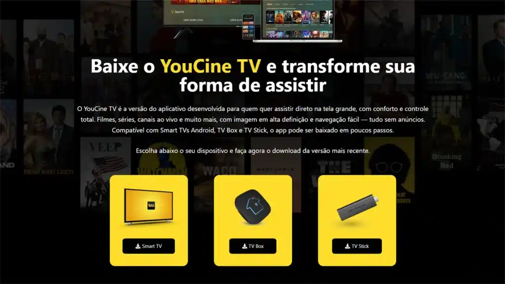 Baixe usando o navegador da Smart TV Etapa 2