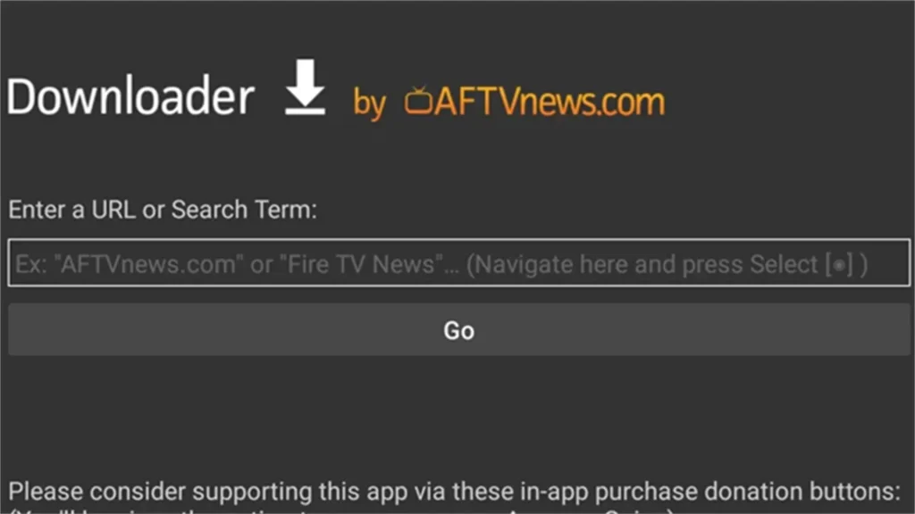 Usando o Downloader da AFTVnews Passo 1