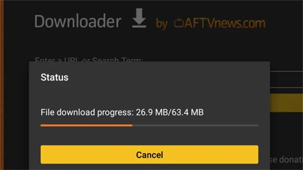 Usando o Downloader da AFTVnews Passo 2